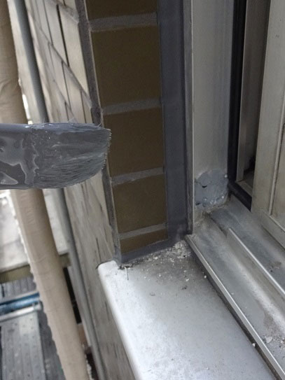 爆裂サッシの補修工事